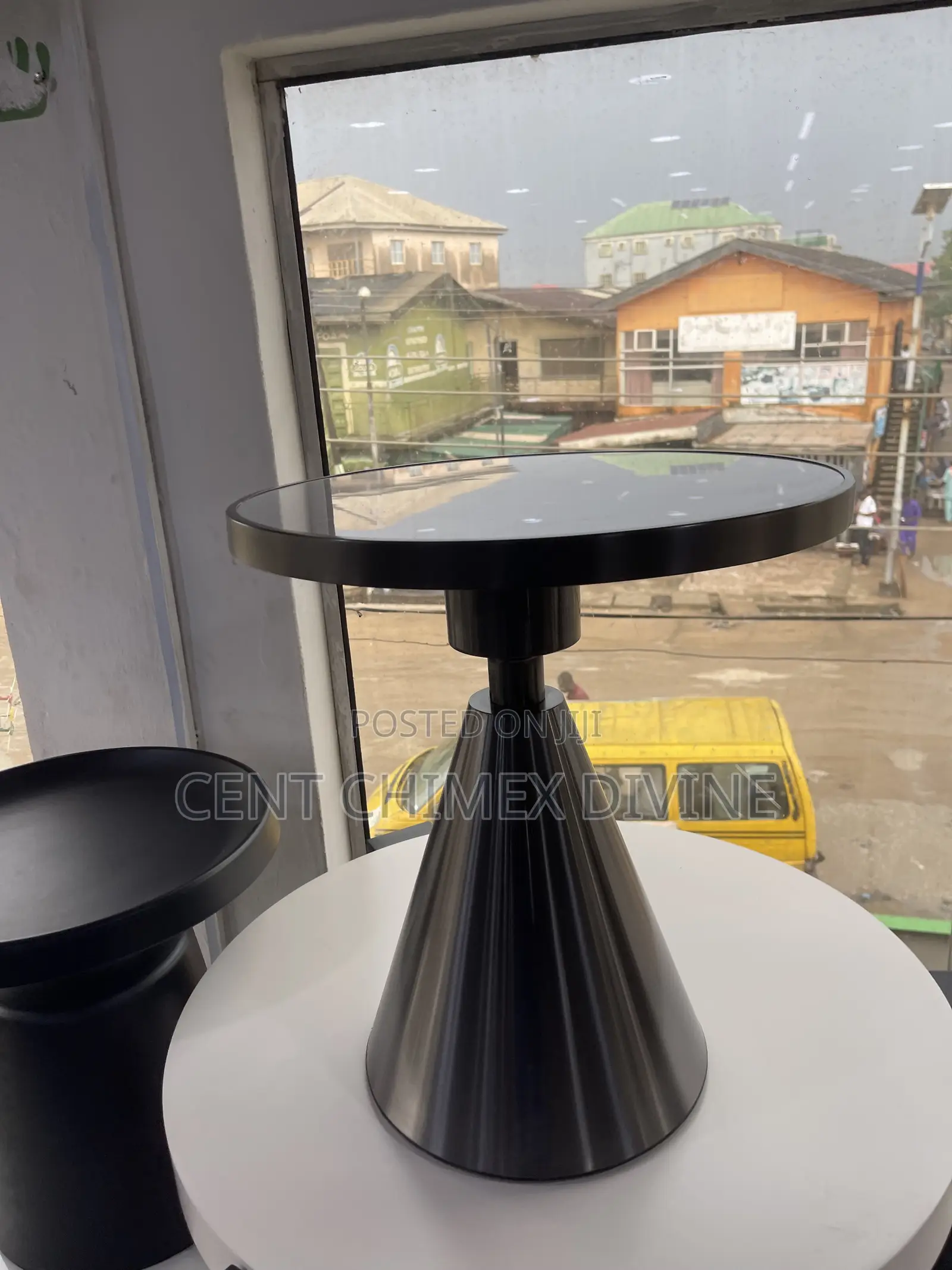 Well Polished Metal Side Stool