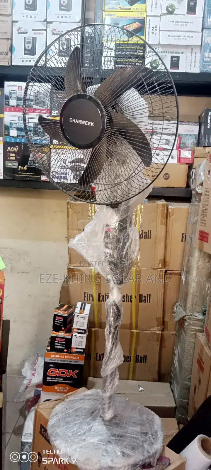 Solar Rechargeable Fan