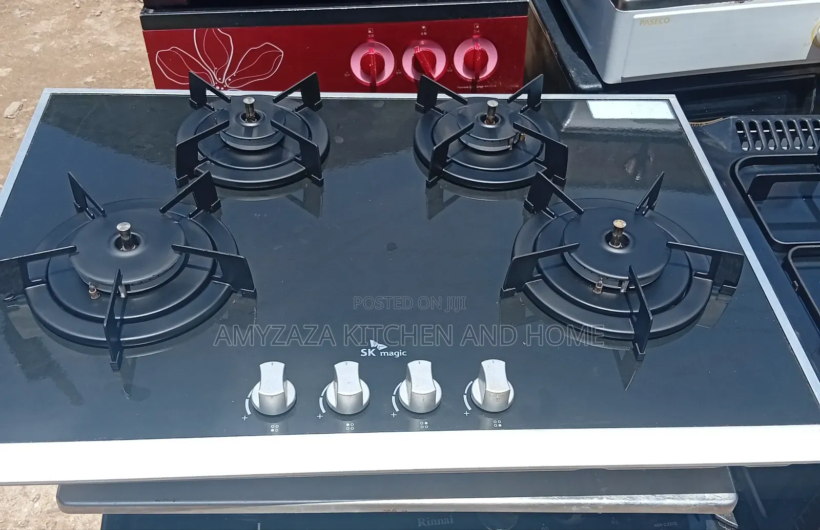 SK Magic Built-in Gas Hob,4 Burners, Tempered Glass.