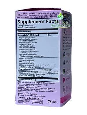 Garden of Life Probiotics Women’s 50 Billion CFU 30 Veg Capsules