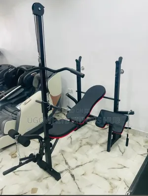 Multi-Functional Weight Bench With a Lat Pull-Down Attachment
