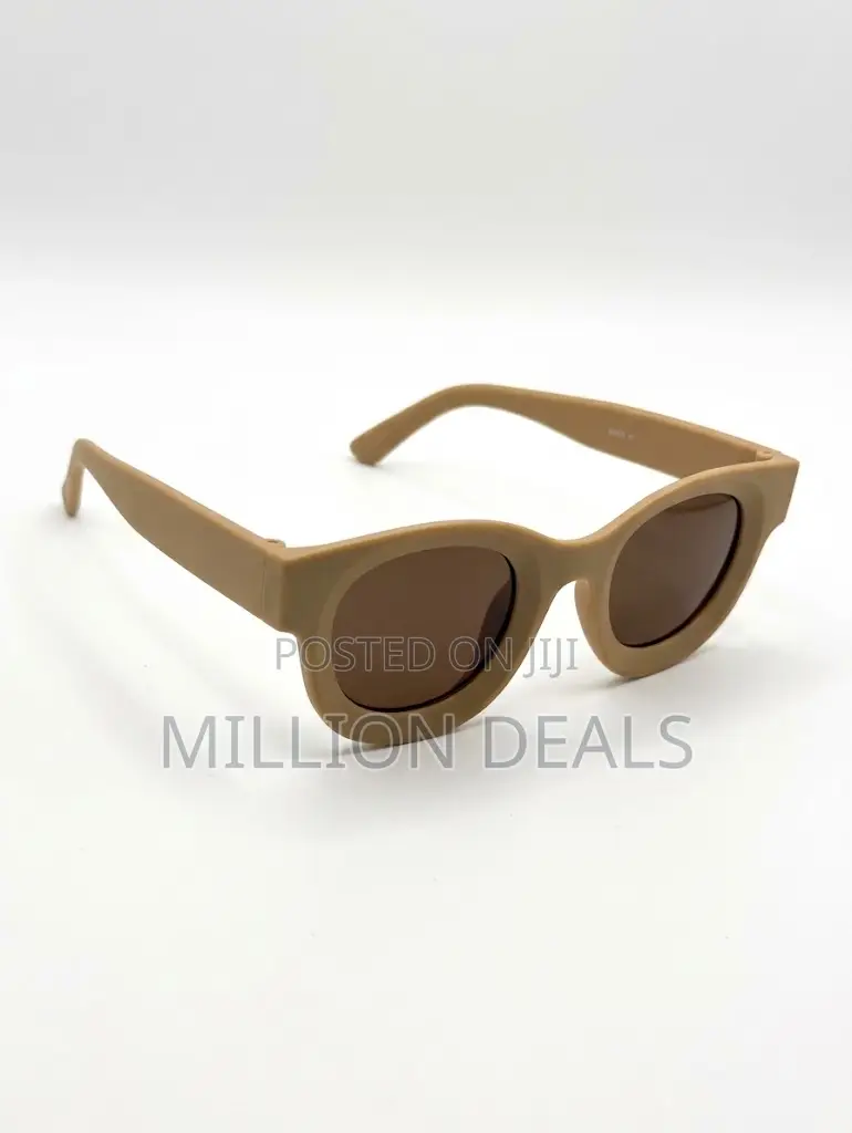Classic Oval Men's Trendy Sunglasses Beige