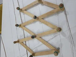 Wooden Accordion Expandable Wall Hook Rack