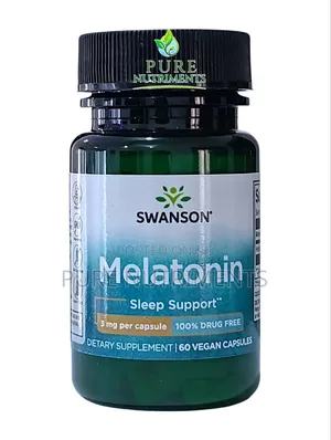 Swanson Melatonin 3mg 60 Veg Caps 100% Drug Free Sleep Aid