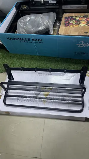 60cm Matte Black Towel Hanger/Rack