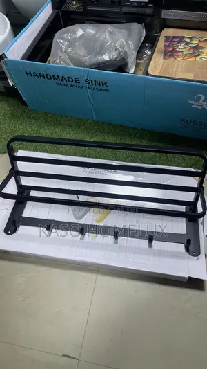 60cm Matte Black Towel Hanger/Rack