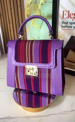 Dunni Bag, Aso Oke Plus Leather Hand Bags