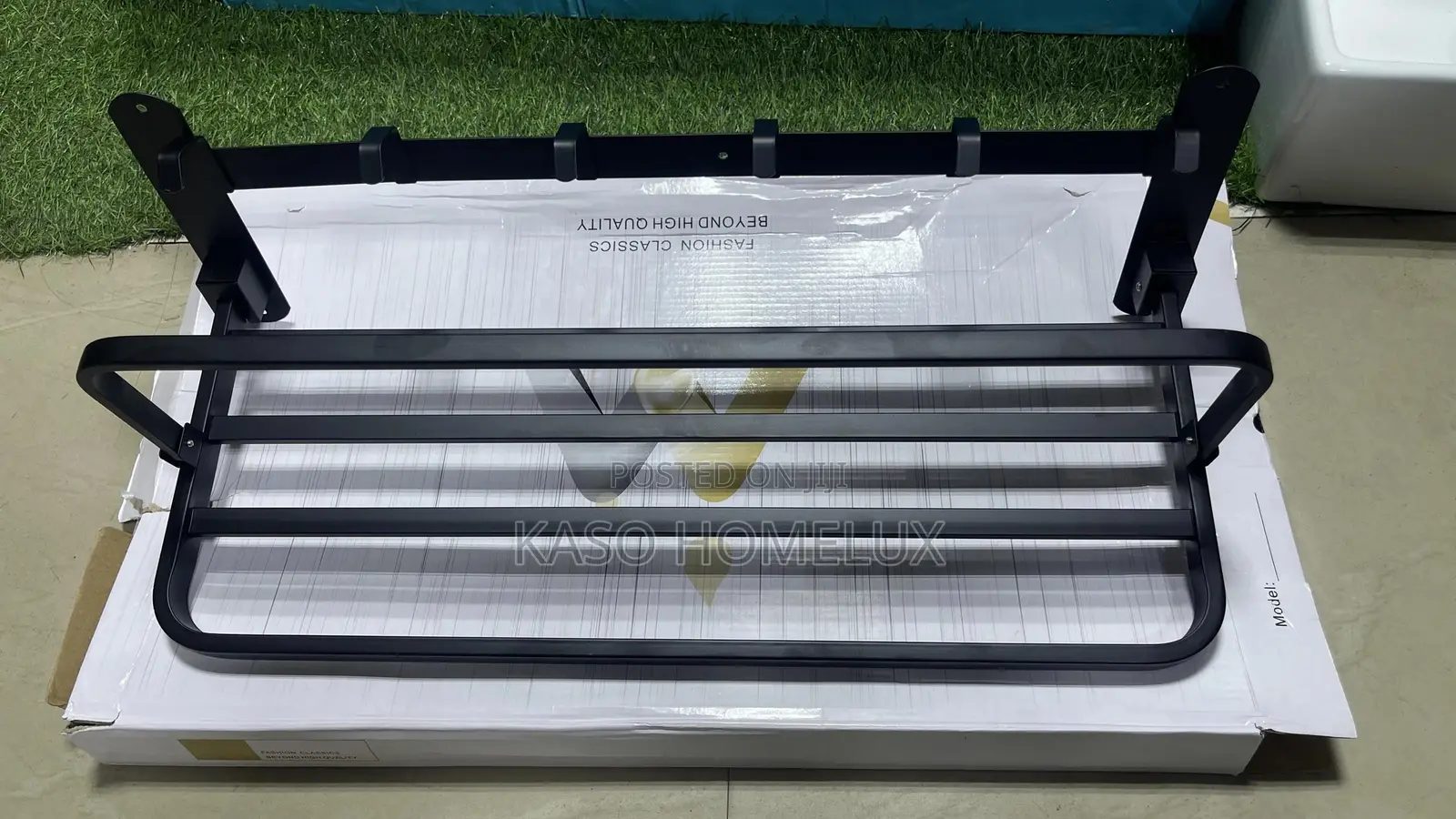 60cm Matte Black Towel Hanger/Rack