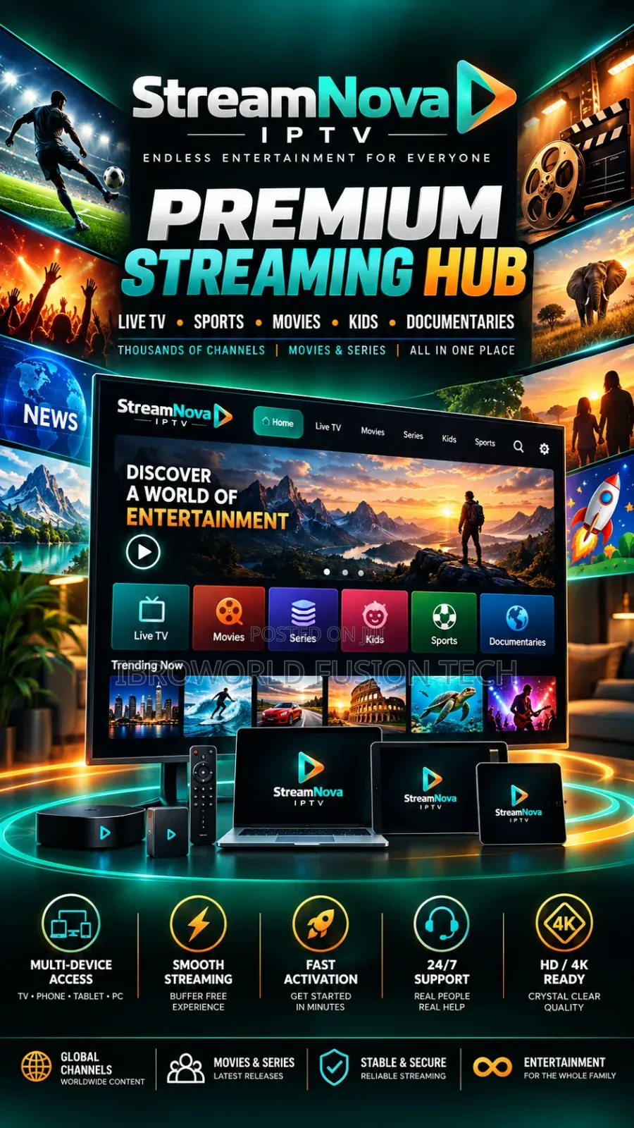 StreamNova IPTV – Premium Entertainment, Seamless Experience