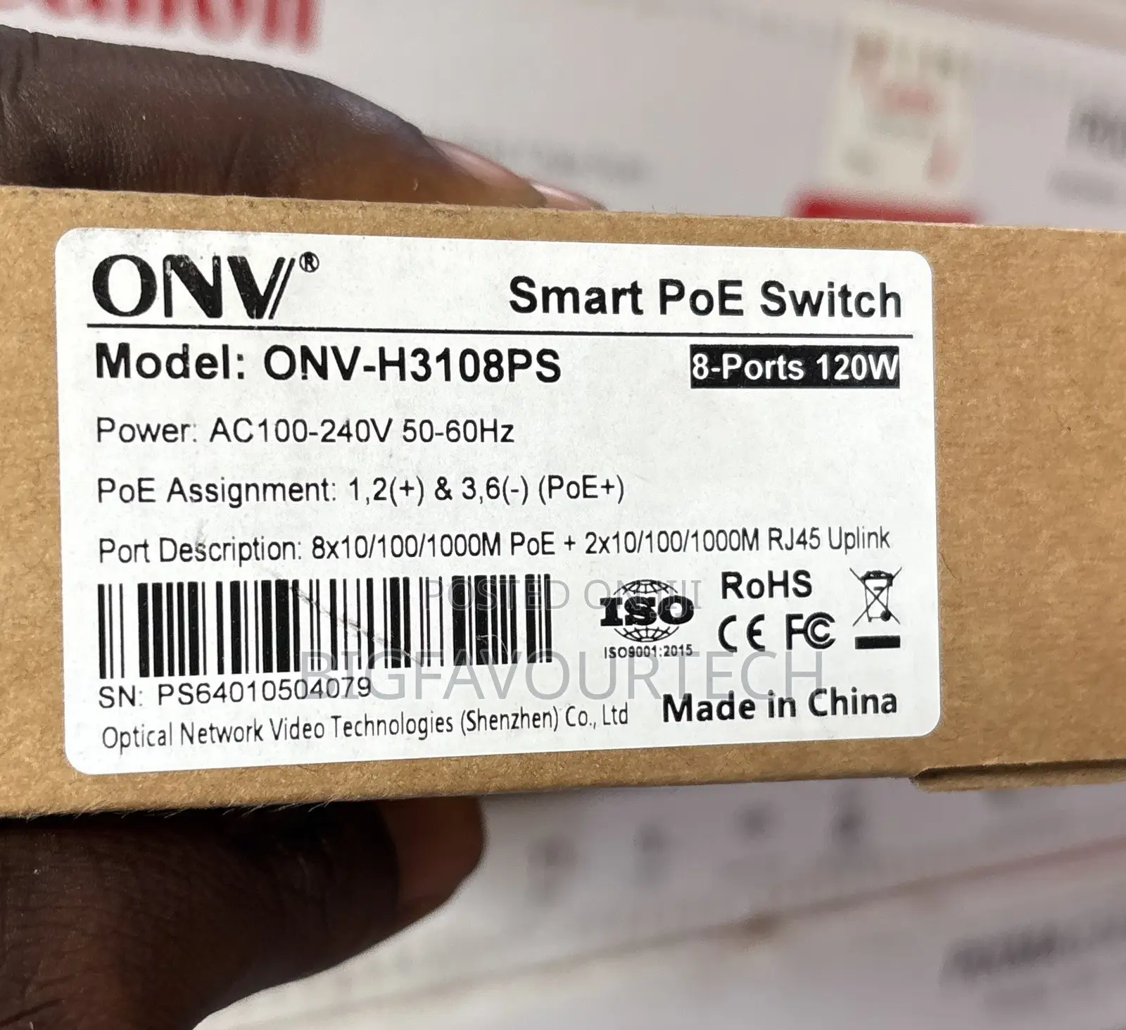 ONV ONV-H3108PS Smart PoE Switch 8-Ports
