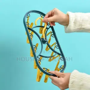 12-Clip Space-Saving Sock Hanger & Underwear Drying Rack