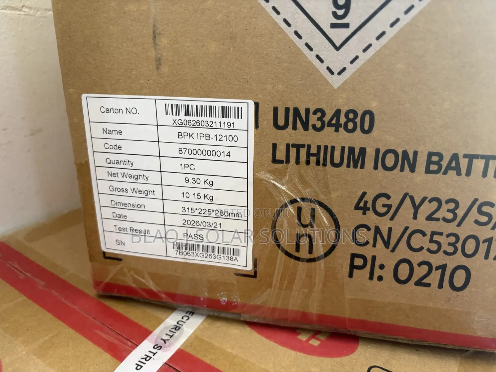 Itel 100ah Lithium Battery 12v