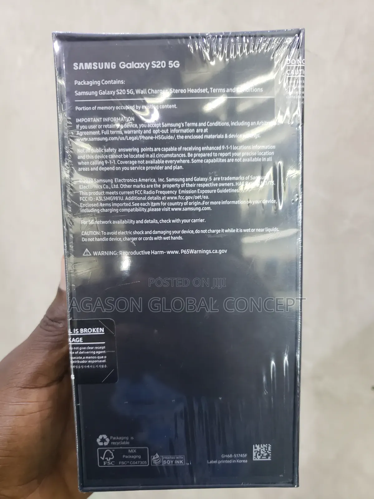 New Samsung Galaxy S20 128 GB Gray