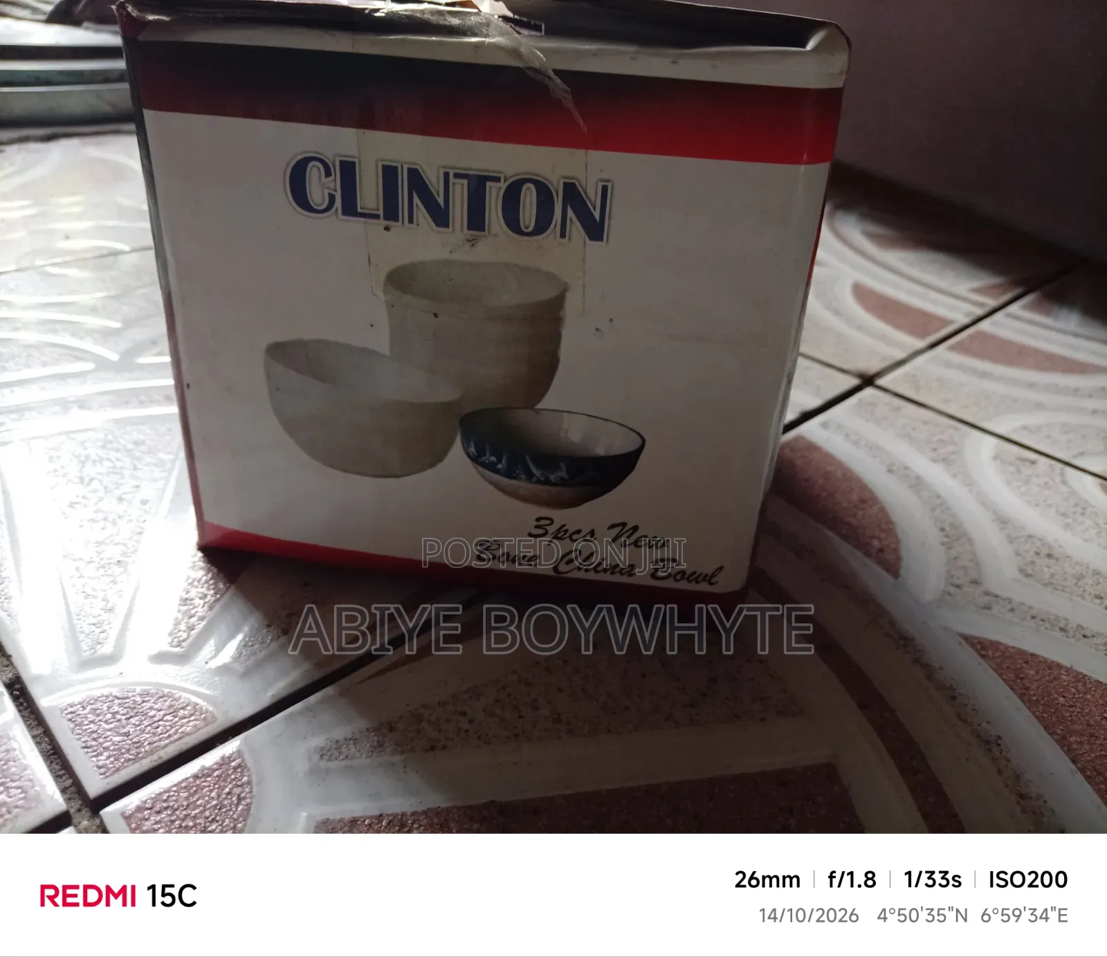 Clinton 3pcs New Bone China Bowl