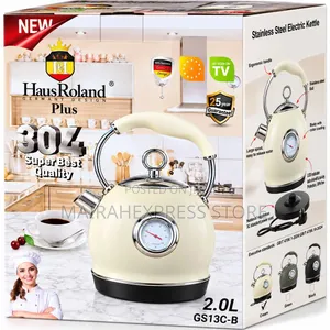 HausRoland Plus 2.0L Stainless Steel Electric Kettle With Gauge