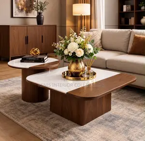 Center Table With a Side Stool