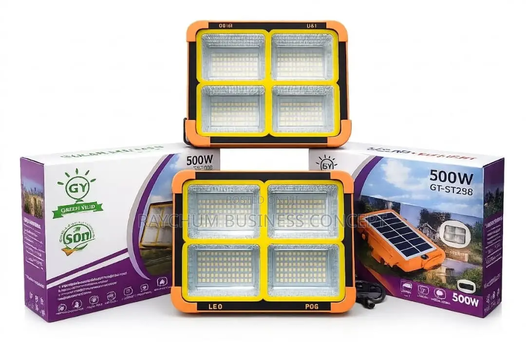 Green Yield 500W Rechargeable Solar LED Flood Light