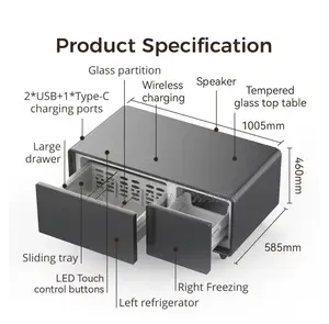Smart Coffee/ Center Table With Fridge and Freezer
