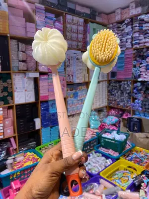 2-in-1 Long Handle Back Scrub Brush - Bath Shower Sponge Brush -