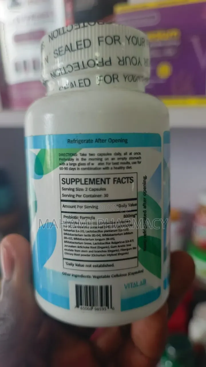 100 Billion Probiotics With Prebiotic Fiber – 60 Capsules