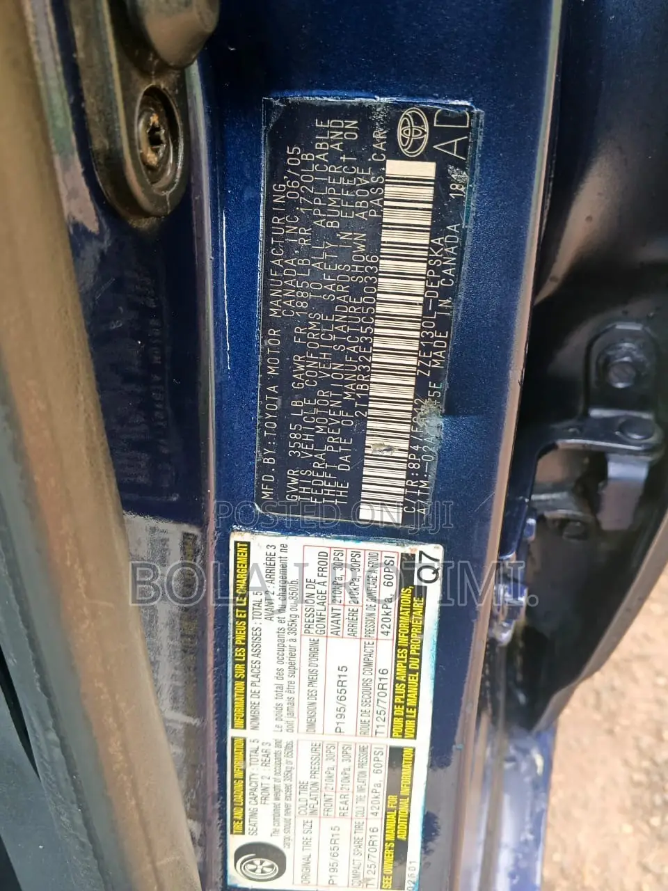 Toyota Corolla 2006 Blue