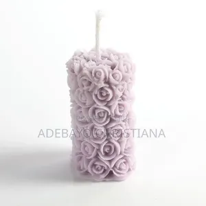 Cylindrical Roses Scented Candle