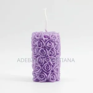 Cylindrical Roses Scented Candle