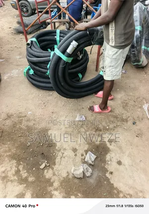 2" Heavy-Duty Black Rubber Industrial Suction
