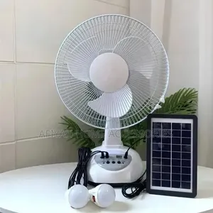 Solar Fan With 2 Bulbs