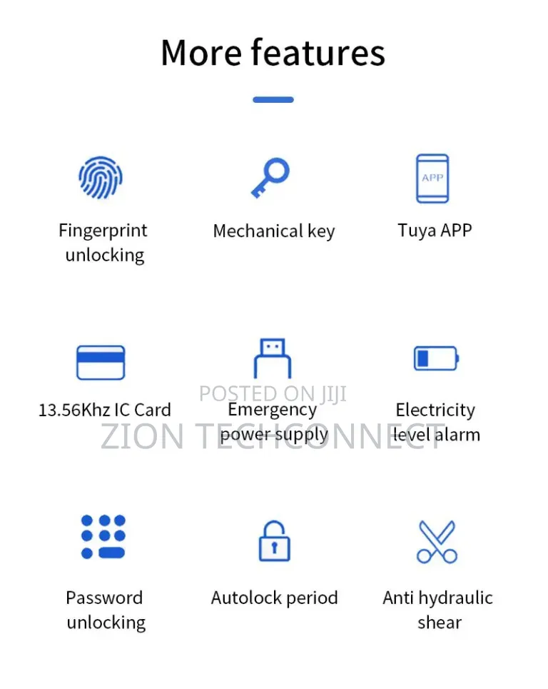 Tuya Electronic Smart Fingerprint Lock U-Shaped