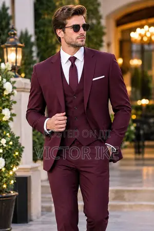 Wine Color Suit