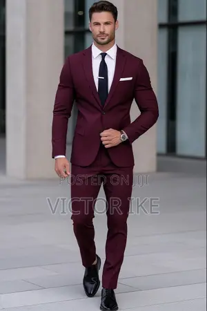 Quality Burgundy Suit