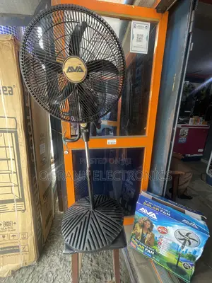 AVA Rechargeable Solar Standing Fan With Panel and Bulb