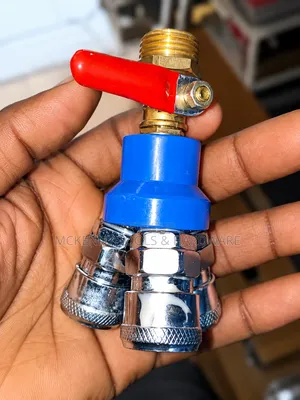 Heavy-Duty 3-Way Air Hose Connector With Shut-Off Valve – For Sale