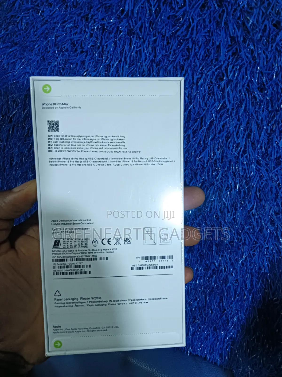 New Apple iPhone 17 Pro Max 1 TB Blue