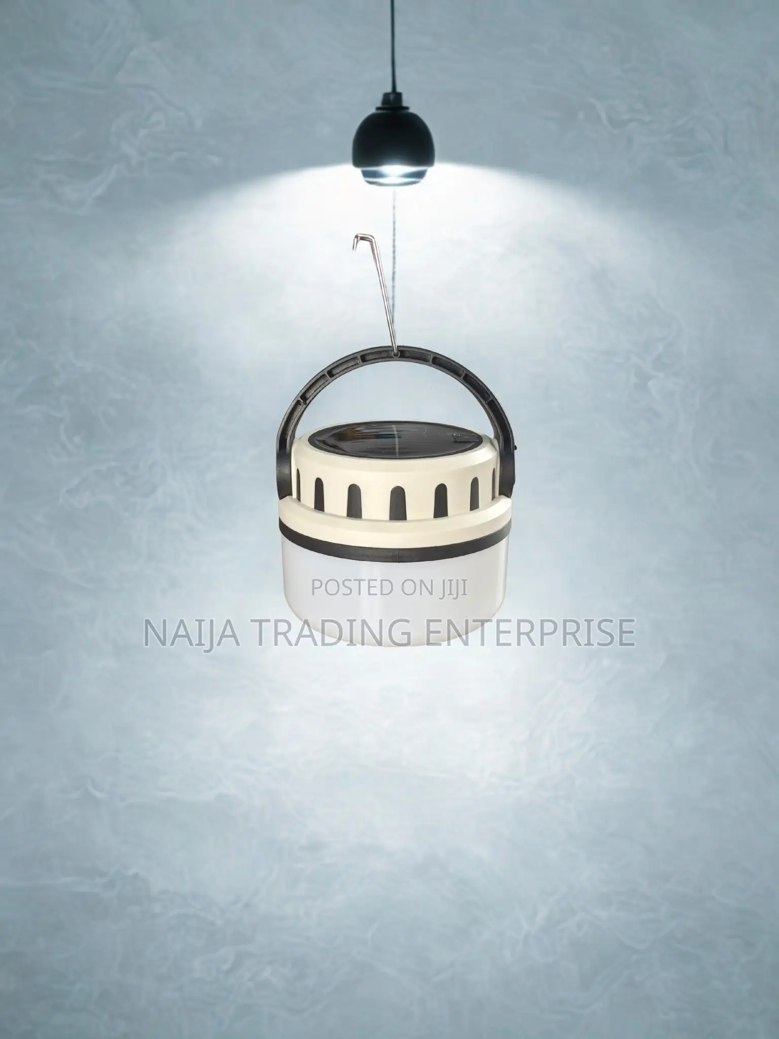 Solar Rechargeable Bulb Light With Handle and Hook