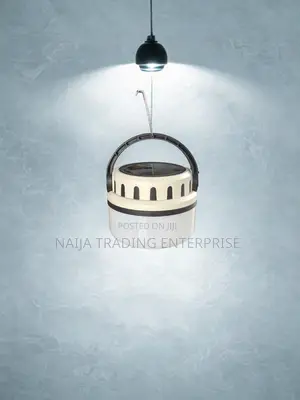 Solar Rechargeable Bulb Light With Handle and Hook