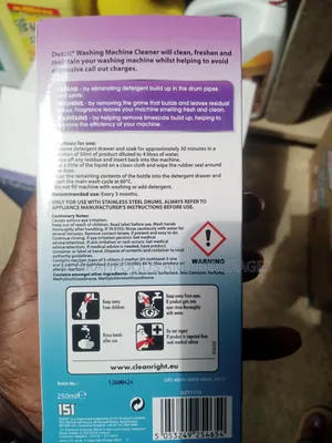 Duzzit Washing Machine Cleaner 250ml.