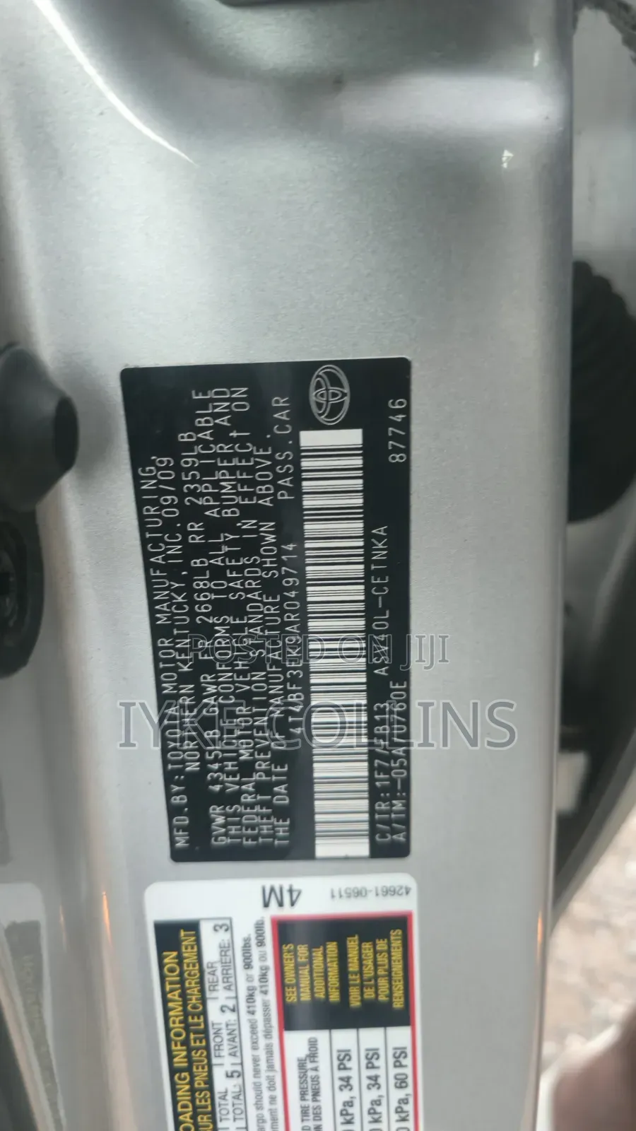 Toyota Camry 2010 Silver