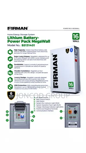 Firman 16KWH Lithium Battery-Power Pack MegaWall
