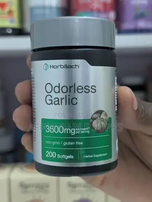 Horbaach Odorless Garlic 3600mg – 200 Softgels, Heart Support