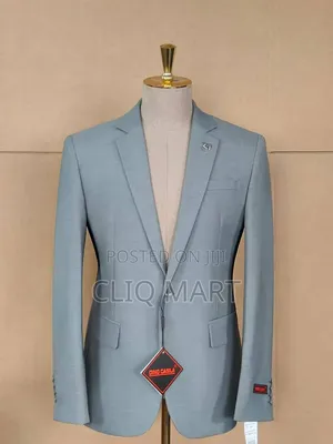 Light Grey Slim Fit Suit – Dino Casila Single-Breasted Notch Lapel