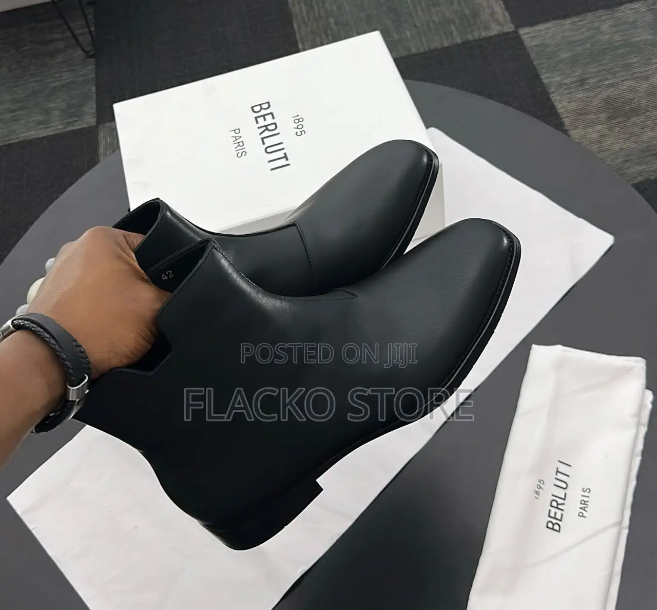 Exclusive Berluti Leather Ankle Boots