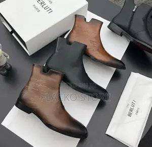 Exclusive Berluti Leather Ankle Boots