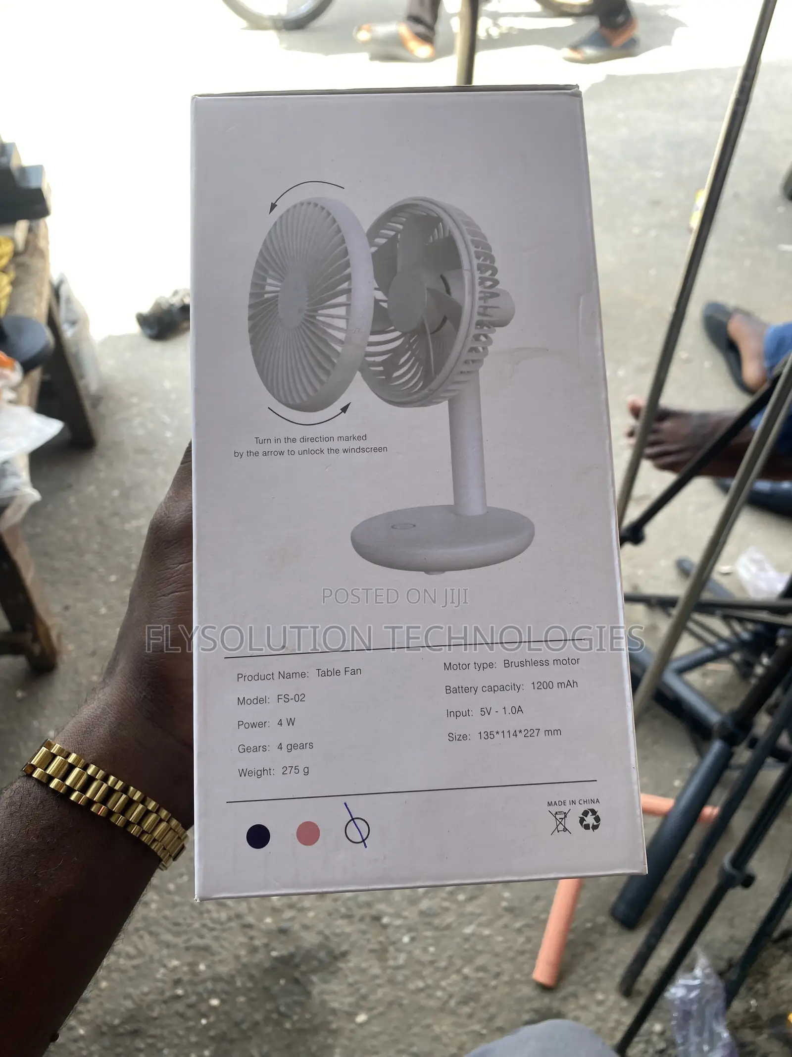 USB Type-C Rechargeable Desktop Desktop Table Fan