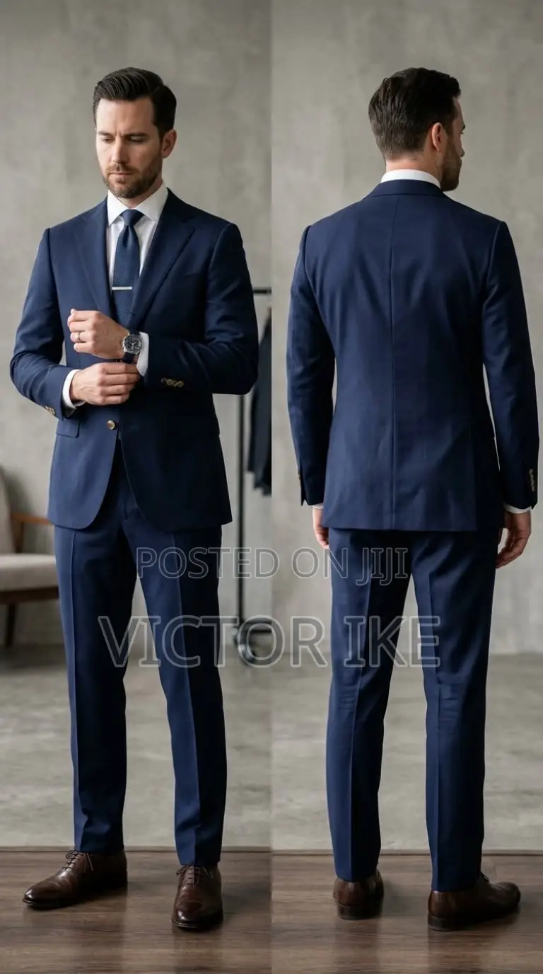 Quality Fitted Blue Suit