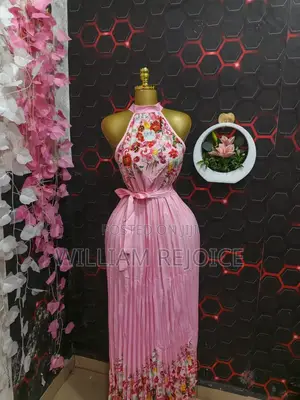 Floral Pleated Gown