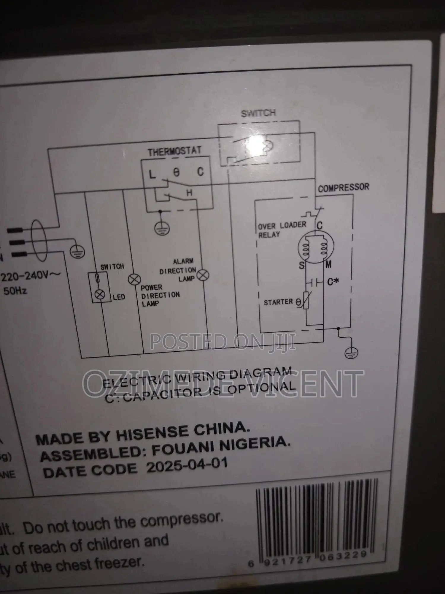 Hisense Freezer.