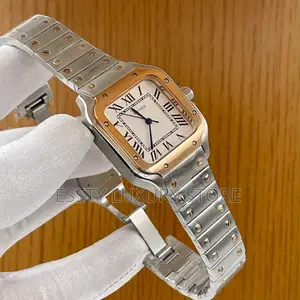 Quality Cartier Rose Gold Mixed Silver Female Chain Wrist Watch