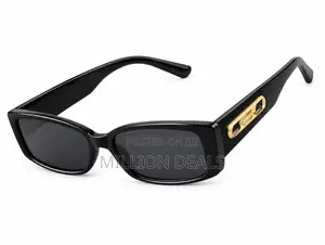 Luxury Rectangular Stylish Black Men's Sunglasses